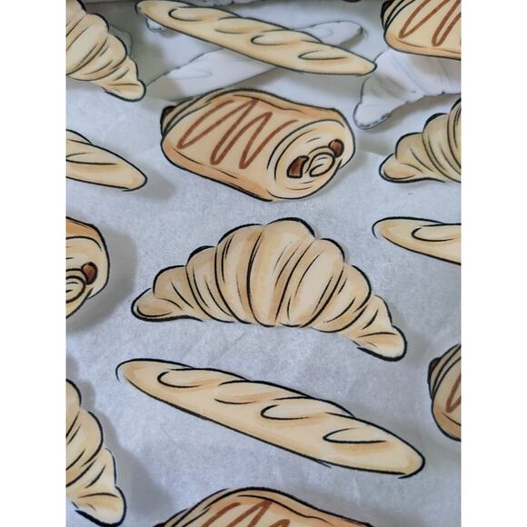 FraSier Sterling, Travel MAKE UP Bag Croissants Bread 9 X 8 New Cute - Picture 5 of 5